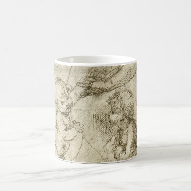 Madonna, Christ and Saint John Baptist by Rapahel Coffee Mug (Center)