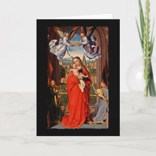 Madonna Christ Child and Angels Holiday Card