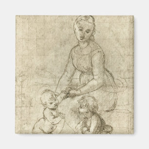 Madonna, Christ, Saint John the Baptist by Rapahel Magnet