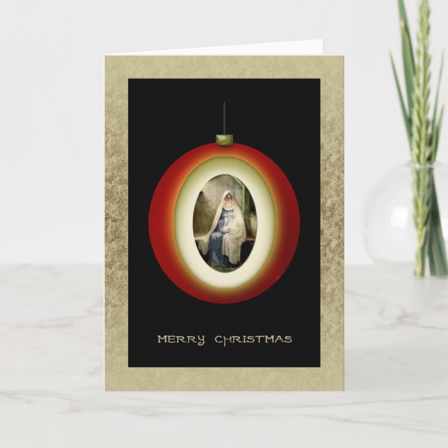 Madonna Christmas Ornament Card (Front)