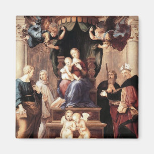 Madonna del Baldacchino - Raphael - c1506 Magnet