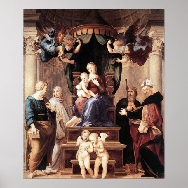 Madonna del Baldacchino - Raphael - c1506 Poster (Front)