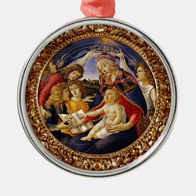 Madonna del Magnificat Metal Tree Decoration (Front)