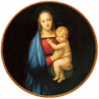 Madonna dell Granduca Christmas Ornament Photo Sculpture Decoration