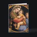 Madonna della sedia Christmas Card<br><div class="desc">Celebrate this Christmas with Raphael's Italian renaissance masterpiece,  the "Madonna della seggiola" or "Madonna della sedia",  painted in 1513-14</div>