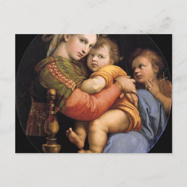 Madonna Della Sedia Postcard (Front)