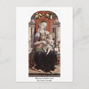 Madonna Enthroned By Carlo Crivelli Postcard