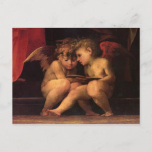 Madonna Enthroned with Four Saints in detail Postcard