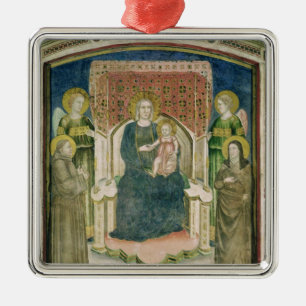 Madonna Enthroned with St. Francis of Assisi Metal Tree Decoration