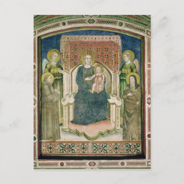 Madonna Enthroned with St. Francis of Assisi Postcard (Front)