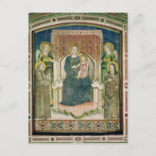 Madonna Enthroned with St. Francis of Assisi Postcard