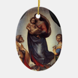 Madonna Fine Art by Raphael Ceramic Tree Decoration