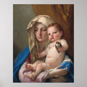 Madonna Goldfinch Giovanni Tiepolo Fine Art Poster