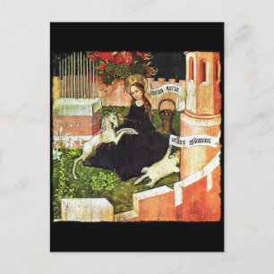 Madonna Holding White Unicorn Postcard