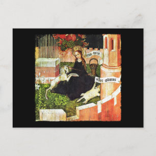 Madonna Holding White Unicorn Postcard