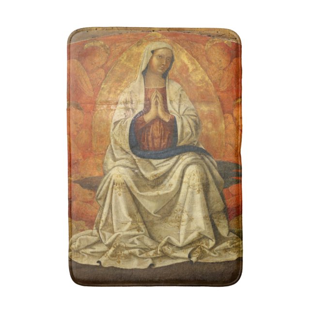 Madonna in Gloria (Virgin Mary Enthroned) Bath Mat (Front Vertical)