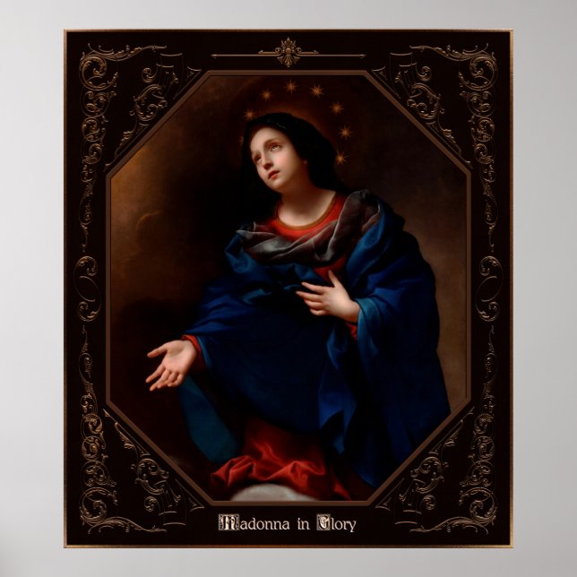Madonna in Glory by Carlo Dolci Poster (Front)