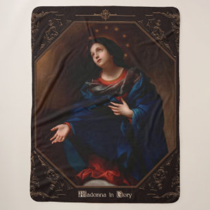 Madonna in Glory by Carlo Dolci Sherpa Blanket