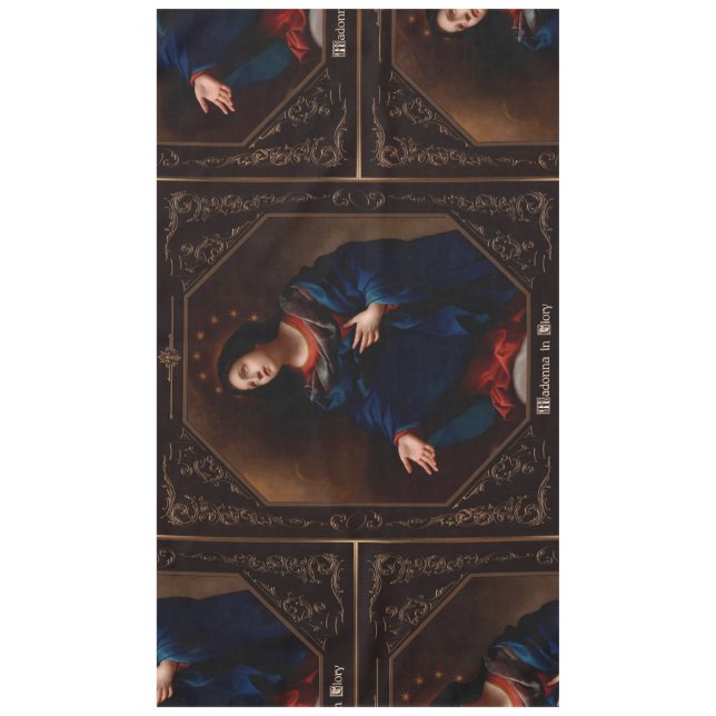 Madonna in Glory by Carlo Dolci Tablecloth (Front)
