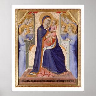Madonna in Glory, c.1315 (tempera on panel) Poster