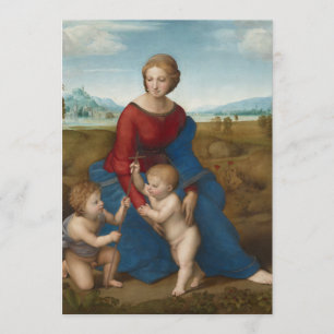 Madonna in Meadow Raphael Invitation