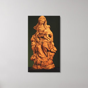 Madonna, Jesus and St. John the Baptist Canvas Print