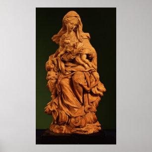 Madonna, Jesus and St. John the Baptist Poster