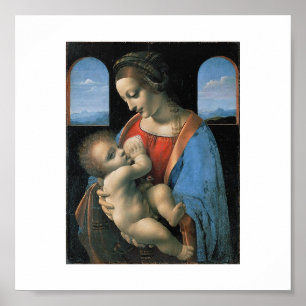 Madonna Litta by Leonardo Da Vinci c. 1490-1491 Poster