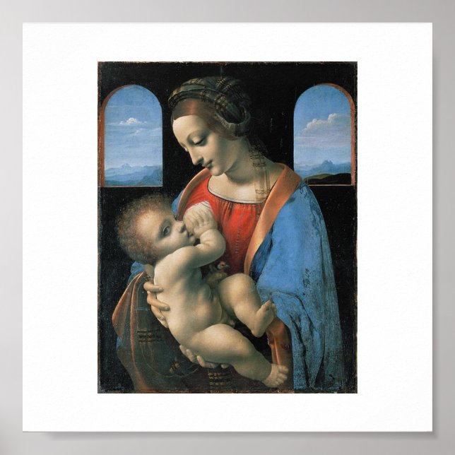 Madonna Litta by Leonardo Da Vinci c. 1490-1491 Poster (Front)