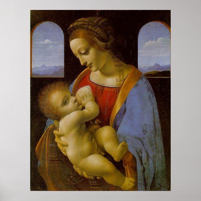 Madonna Litta  by Leonardo Da Vinci Poster (Front)