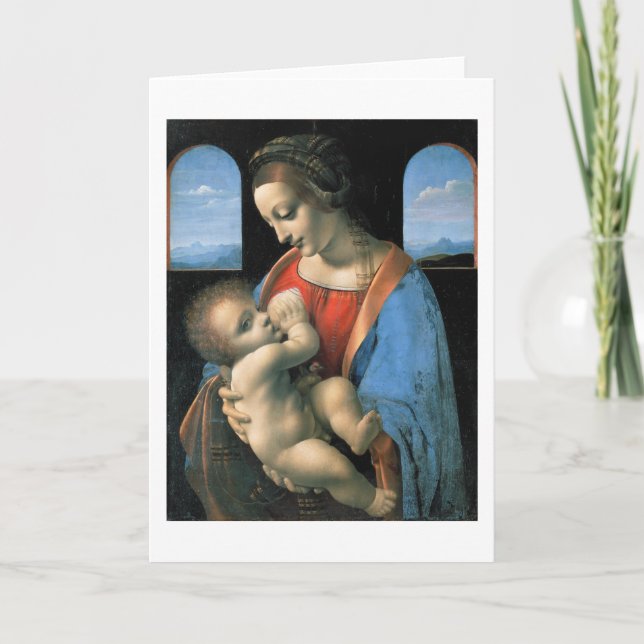 Madonna Litta, Leonardo da Vinci, 1490-1491 Card (Front)