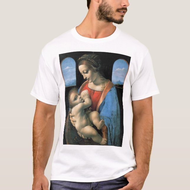 Madonna Litta, Leonardo da Vinci, 1490-1491 T-Shirt (Front)
