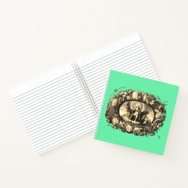 Madonna – Maria – Blumenkranz – Vintage Notebook (Inside)