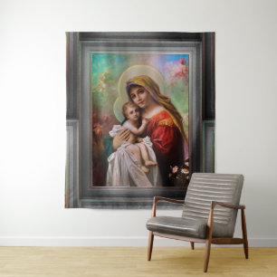 Madonna Mit Dem Jesusknaben by Hans Zatzka Tapestry
