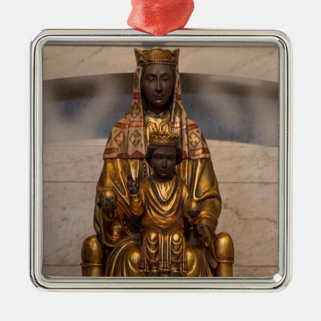 Madonna of Montserrat Black Madonna Spain Metal Tree Decoration (Front)