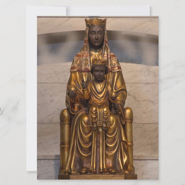 Madonna of Montserrat Black Madonna Virgin Mary Card (Front)