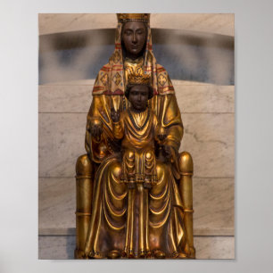 Madonna of Montserrat Black Madonna Virgin Mary Poster