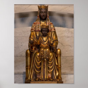 Madonna of Montserrat Black Madonna Virgin Mary Poster