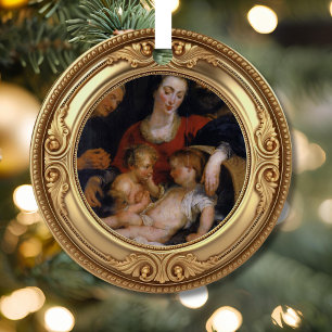 Madonna of the Basket St John Baptist Jesse Tree Metal Tree Decoration