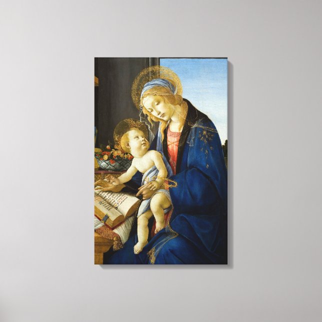 Madonna of the Book by Botticelli Canvas Print (Front)