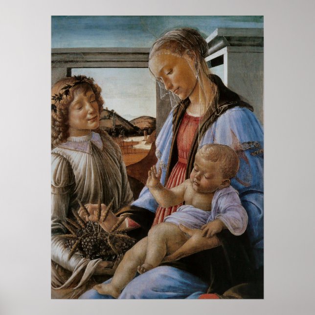 Madonna of the Eucharist by Botticelli Poster (Front)