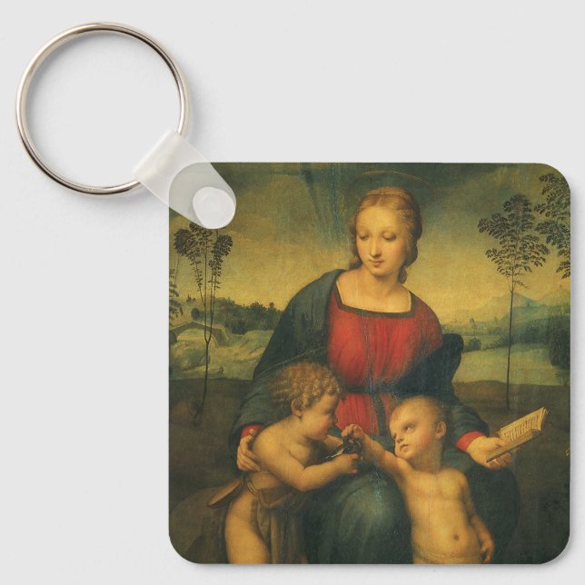 Madonna of the Goldfinch by Raphael Sanzio Key Ring (Front)
