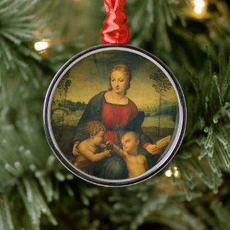 Madonna of the Goldfinch by Raphael Sanzio Metal Tree Decoration