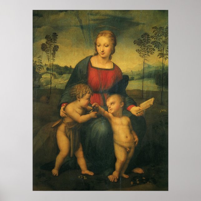Madonna of the Goldfinch by Raphael Sanzio Poster (Front)