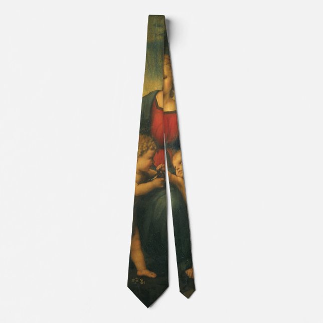 Madonna of the Goldfinch by Raphael Sanzio Tie (Front)