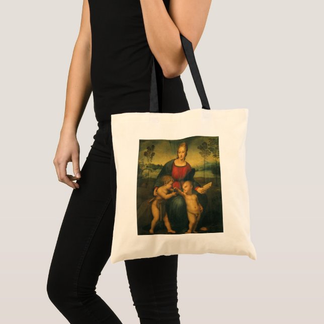 Madonna of the Goldfinch by Raphael Sanzio Tote Bag (Front (Product))