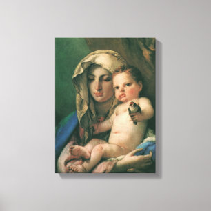 Madonna of the Goldfinch by Tiepolo, Vintage Art Canvas Print