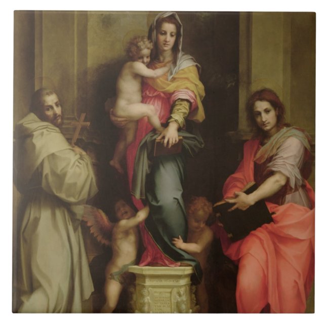 Madonna of the Harpies, 1517 (oil on panel) Tile (Front)