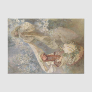 Madonna of the Lilies by Alphonse Mucha Tissue Paper