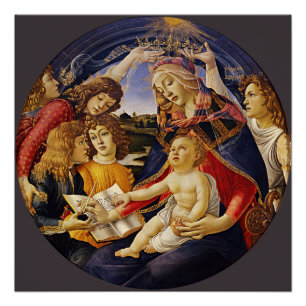Madonna of the Magnificat Botticelli Glossy Poster